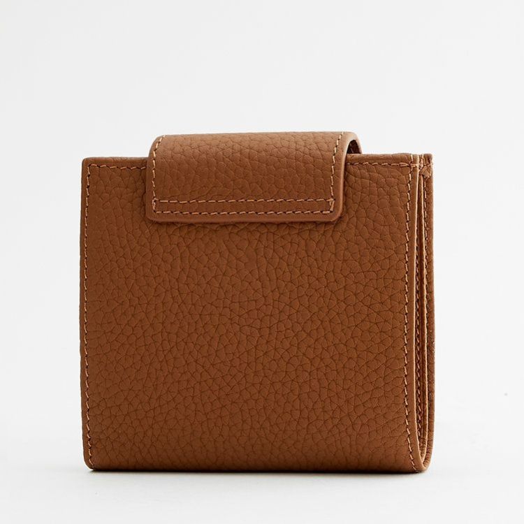 Nathan-Baume Tri-fold wallet leder met muntvak – compacte damesportefeuille