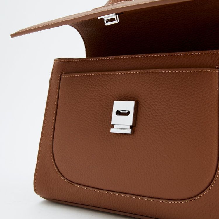 Nathan-Baume Charlène cognac crossbody handtas leder – elegante dames tas