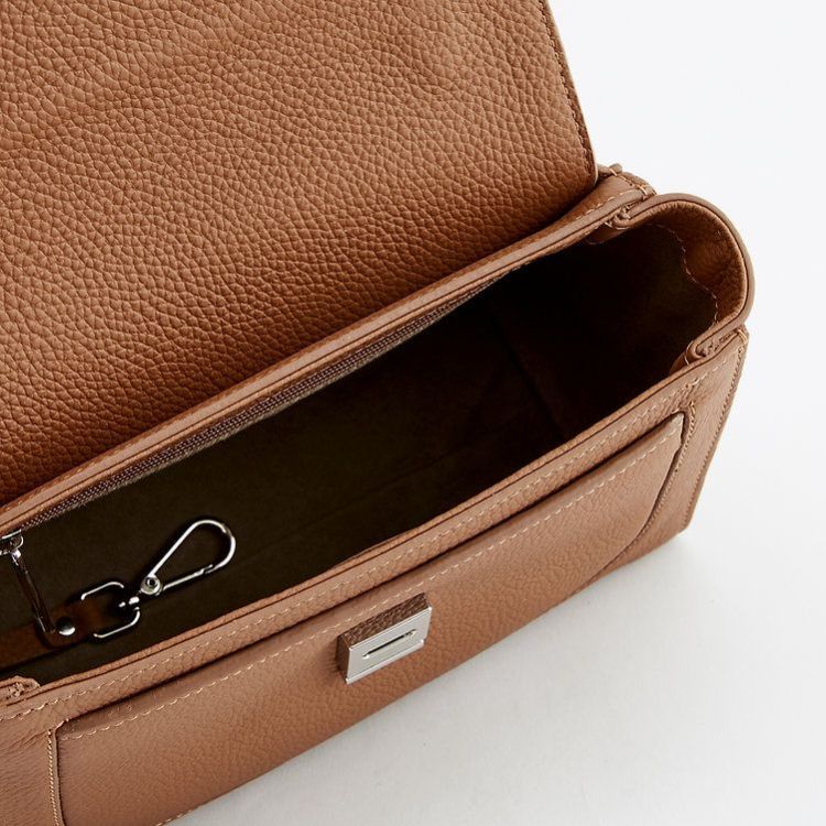 Nathan-Baume Charlène cognac crossbody handtas leder – elegante dames tas