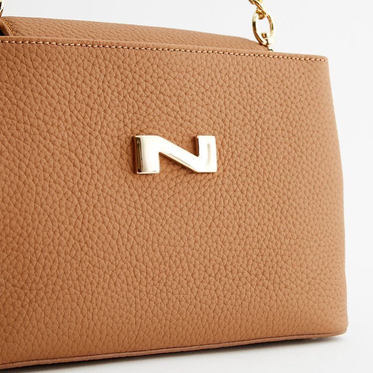 Nathan-Baume Poppy cognac mini crossbody handtas leder – compacte dames tas