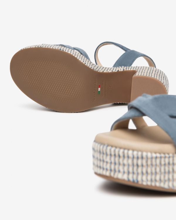 NeroGiardini 16070 jeans daim haksandaal met plateau | Bonne Shoe