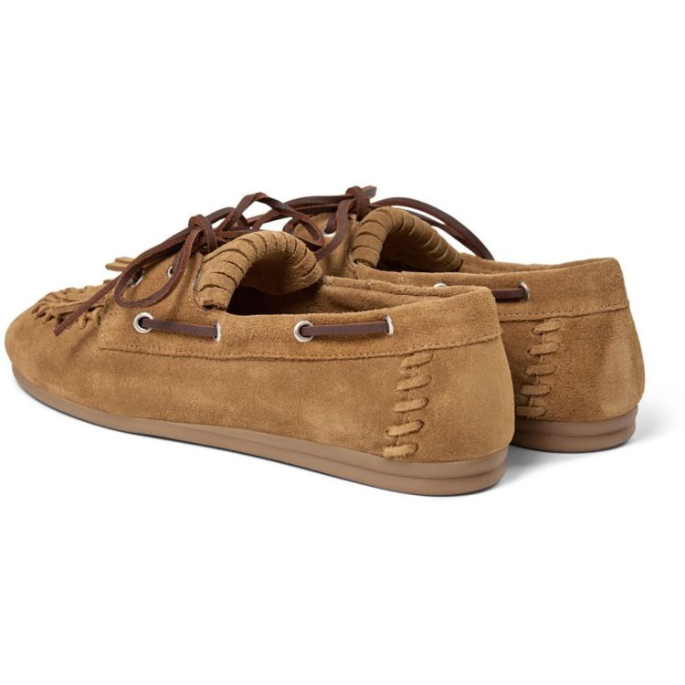 Pavement Magda loafers dames tan suède – handgemaakte mocassin in leder
